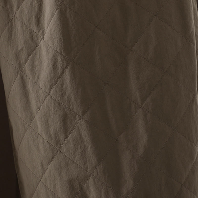 Buddha Stones Rhombus Pattern Cotton Polyester Thick Women's Pants With Pockets - image 20