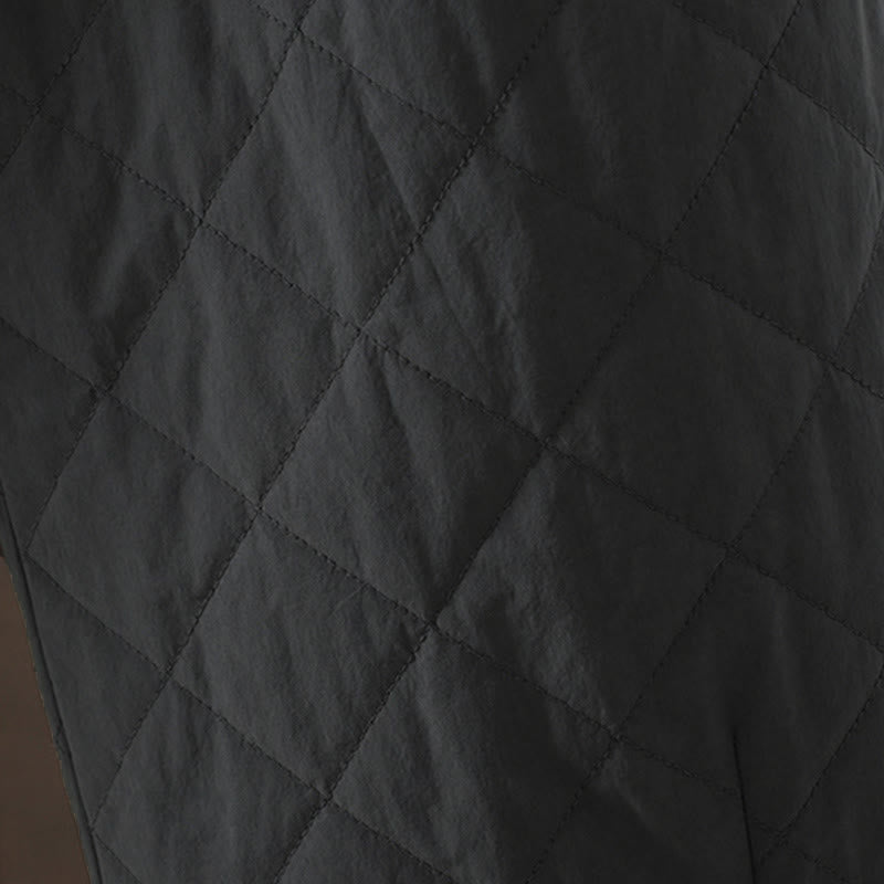 Buddha Stones Rhombus Pattern Cotton Polyester Thick Women's Pants With Pockets - image 15