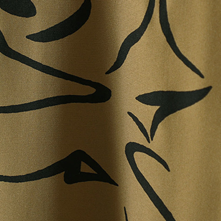 Buddha Stones Spring Fall Stand Collar Line Pattern Long Sleeve Women's Cotton Polyester Shirt  - image 7