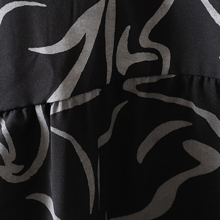 Buddha Stones Spring Fall Stand Collar Line Pattern Long Sleeve Women's Cotton Polyester Shirt  - image 20