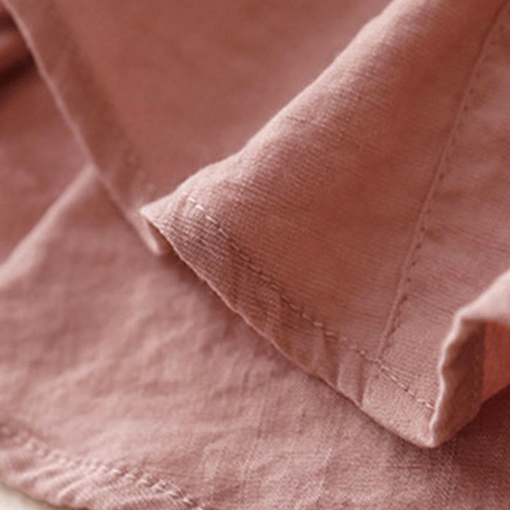 Buddha Stones Spring Fall Stand Collar Plain Long Sleeve Women's Cotton Polyester Shirt  - image 16