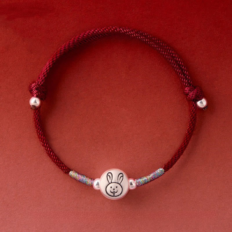Buddha Stones Year of the Horse 999 Sterling Silver Red String Luck Bracelet - Rabbit DarkRed String(Wrist Circumference: 14-18 cm) - image 22