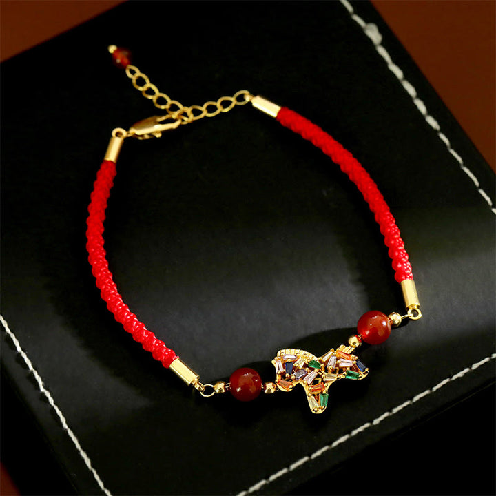 Buddha Stones Year Of The Horse Copper Red Agate Balance Bracelet - image 3