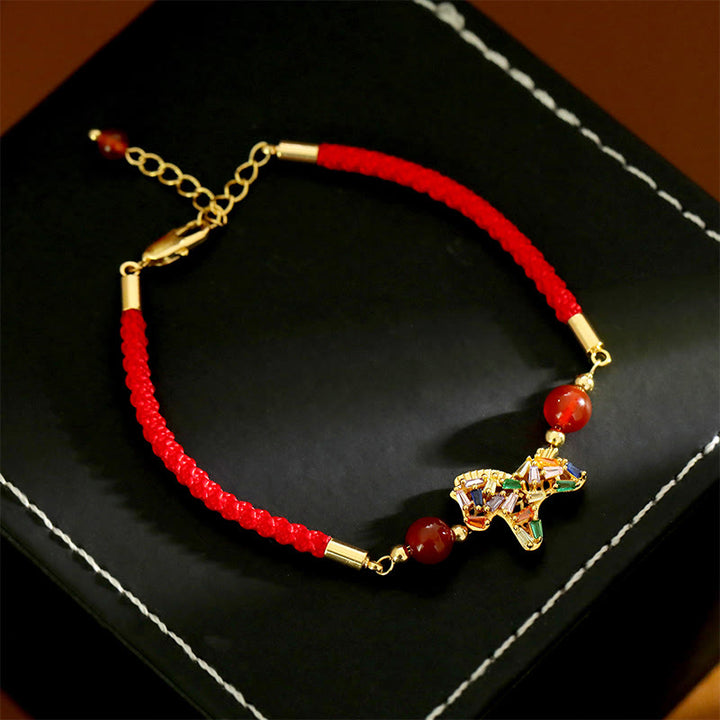 Buddha Stones Year Of The Horse Copper Red Agate Balance Bracelet - image 2