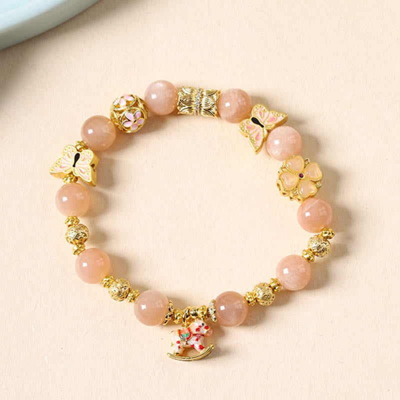 Buddha Stones Year Of The Horse South Red Agate Sun Stone Tourmaline Success Bracelet - image 8