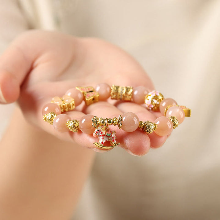 Buddha Stones Year Of The Horse South Red Agate Sun Stone Tourmaline Success Bracelet - image 10