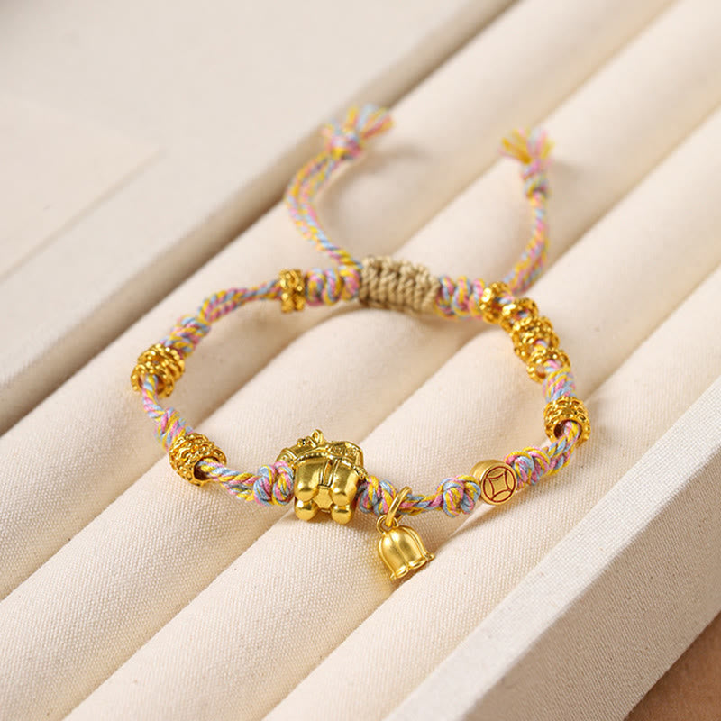 Buddha Stones Year Of The Horse Copper Wealth Tibetan Braided Rope Bracelet - image 10