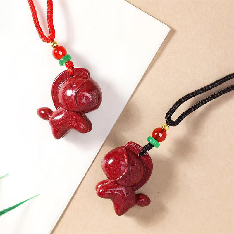 Buddha Stones Year Of The Horse Cinnabar Calm Necklace Pendants - image 4