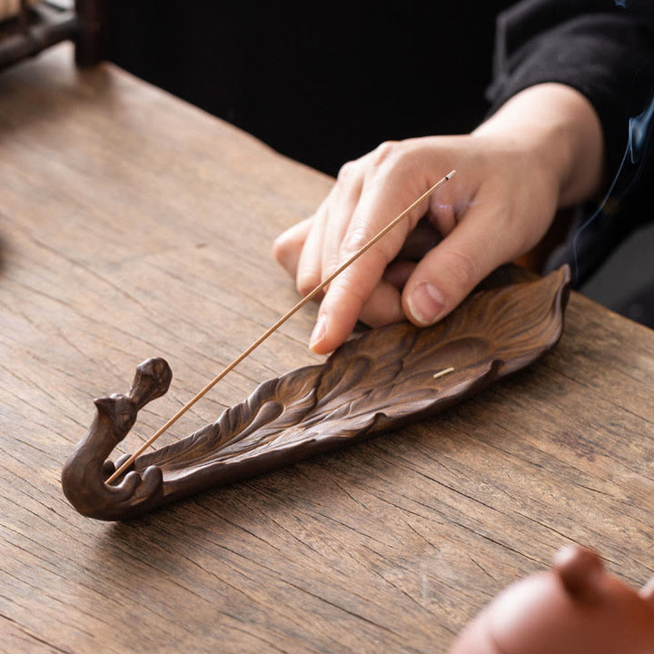 Buddha Stones Peacock Shape Fortune Home Decoration Incense Burner - image 8