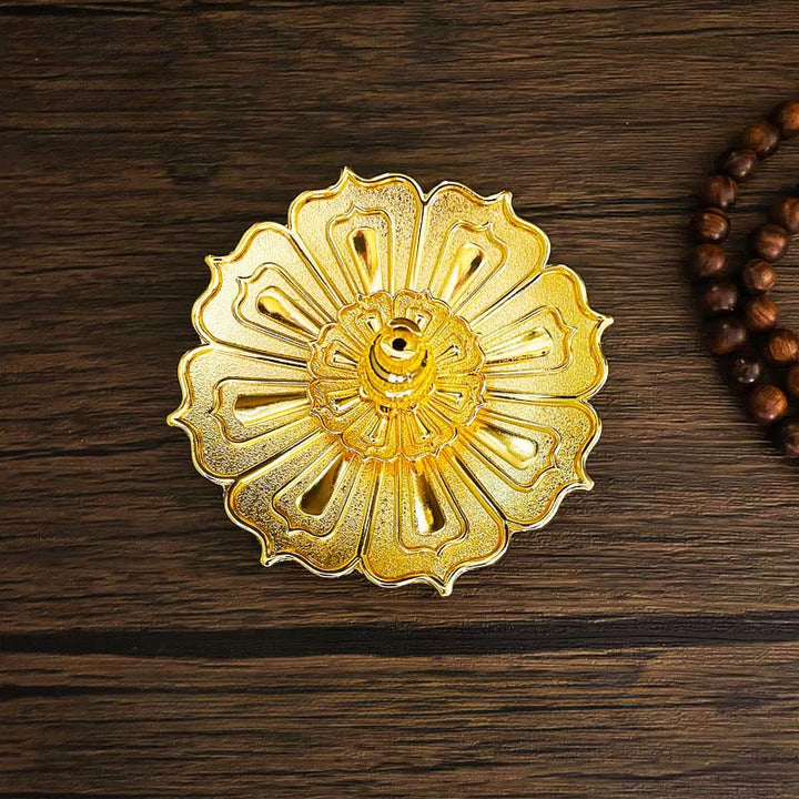 Buddha Stones Lotus Home Decoration Incense Burner - Yellow Lotus(8.8*3.2cm) - image 3