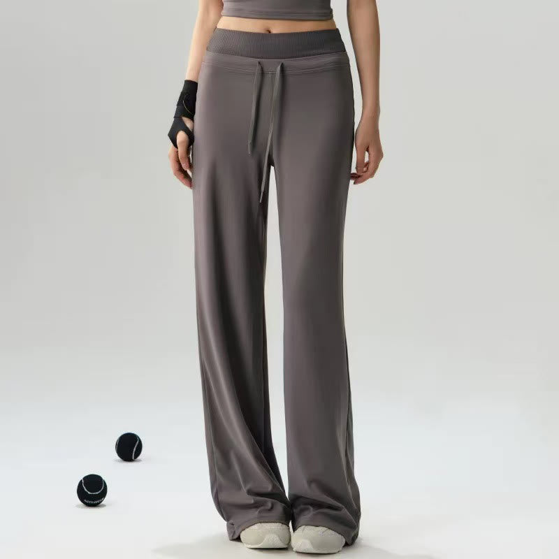 Buddha Stones Casual Drawstring Yoga Sports Gym Elastic Waist Women's Wide Leg Pants - image 1