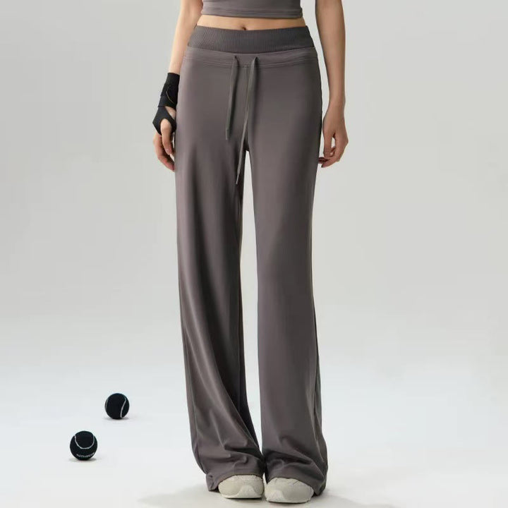 Buddha Stones Casual Drawstring Yoga Sports Gym Elastic Waist Women's Wide Leg Pants - image 1