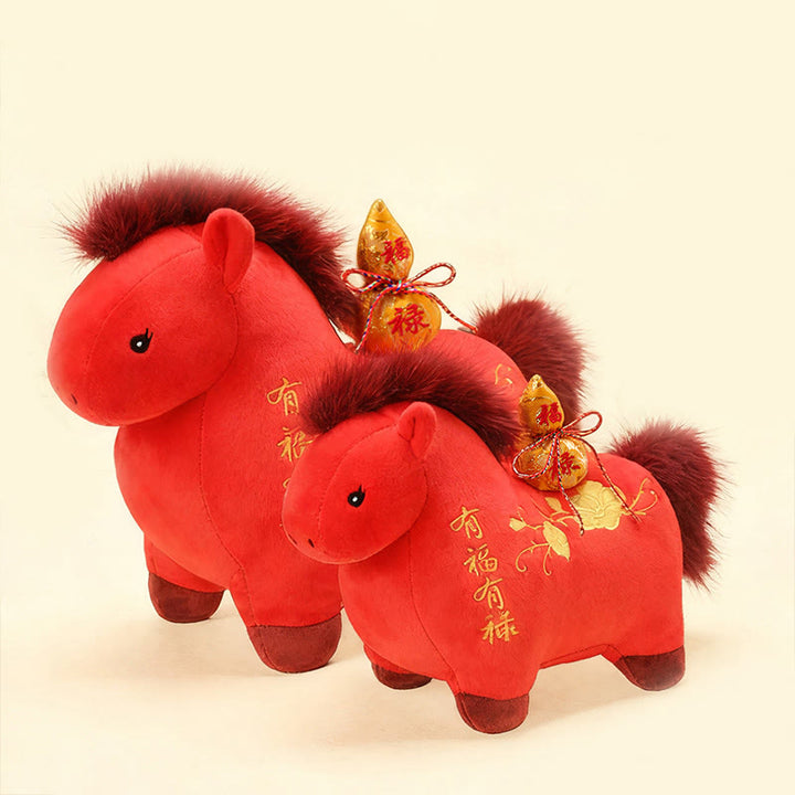 Buddha Stones Year Of The Horse Gourd Plush Doll Desk Fortune Prosperity Decoration - image 4