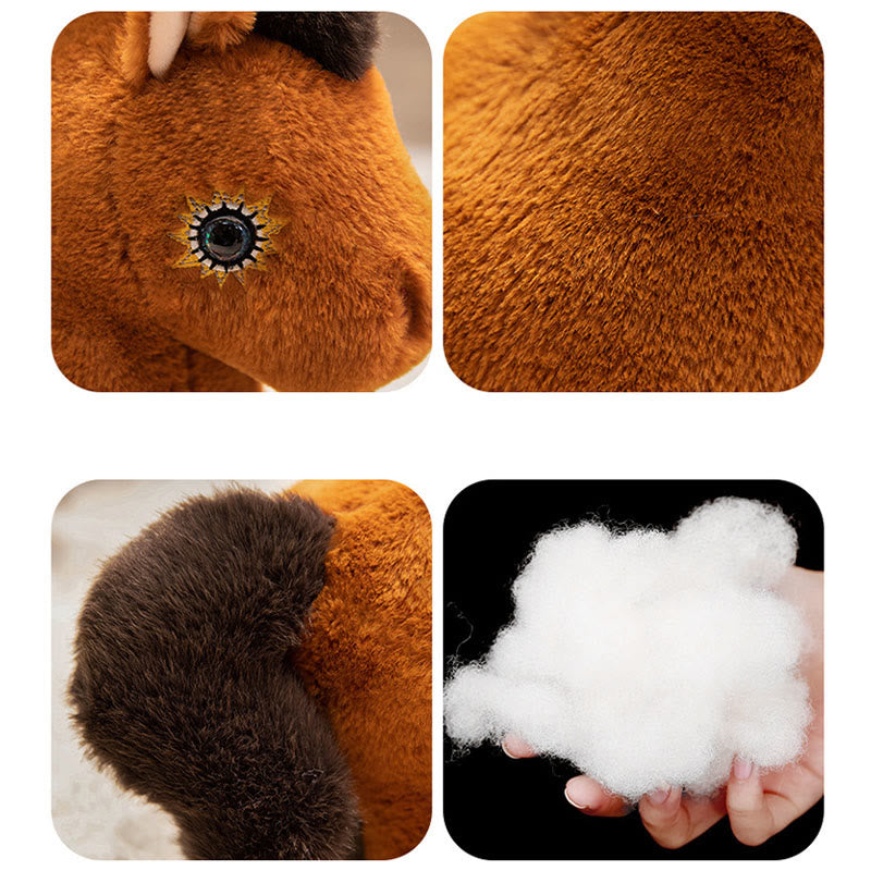 Buddha Stones Year Of The Horse Stuffed Pony Plush Doll Home Decoration - image 3