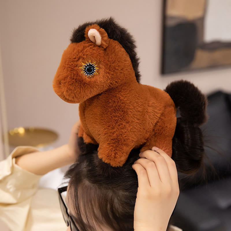 Buddha Stones Year Of The Horse Stuffed Pony Plush Doll Home Decoration - image 2