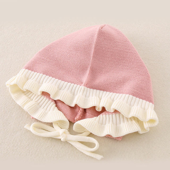 Buddha Stones Spring Fall Color Blocking Baby Girl Long Sleeve Hooded Knitted One-pieces Rompers - image 10