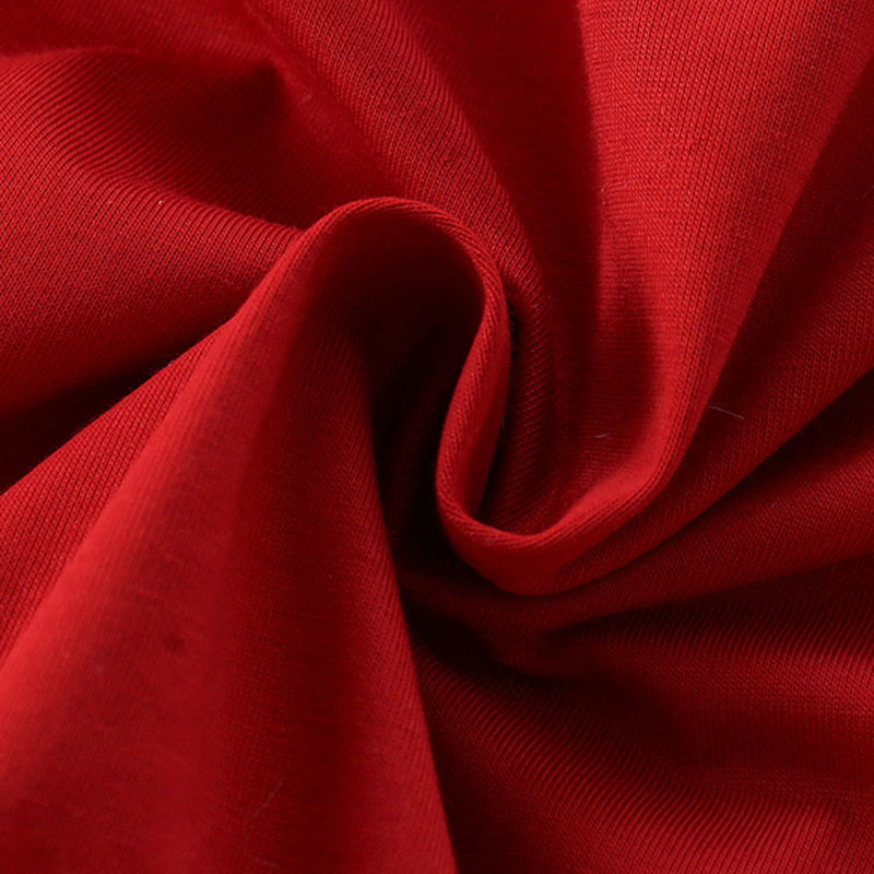 Buddha Stones Spring Fall Red Year of the Horse Good fortune Design Baby Girl Boy Cotton Long Sleeve One-pieces Rompers - image 7