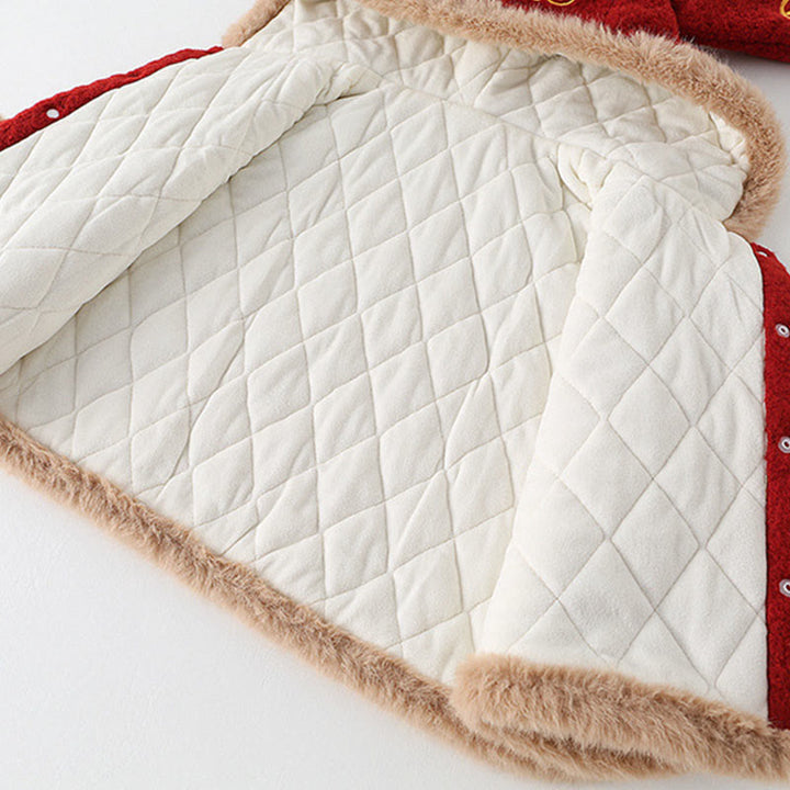 Buddha Stones Fall Winter Red Koi Fish Waves Design Baby Girl Boy Long Sleeve Cloak Jacket - image 8