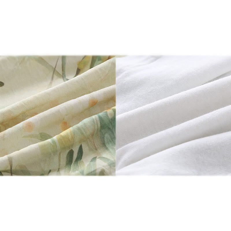 Buddha Stones Spring Fall Beige Flowers Green Grass Design Baby Girl Cotton Long Sleeve One-pieces Rompers - image 16