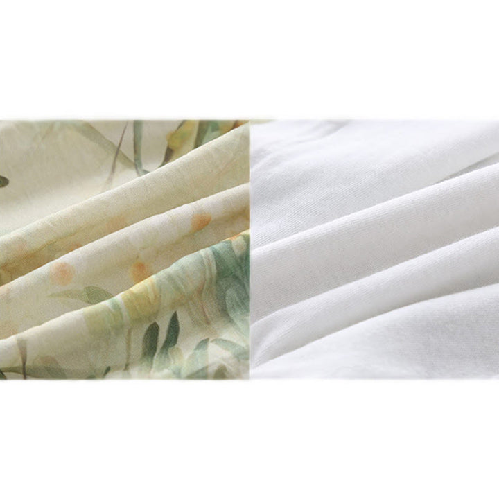 Buddha Stones Spring Fall Beige Flowers Green Grass Design Baby Girl Cotton Long Sleeve One-pieces Rompers - image 16