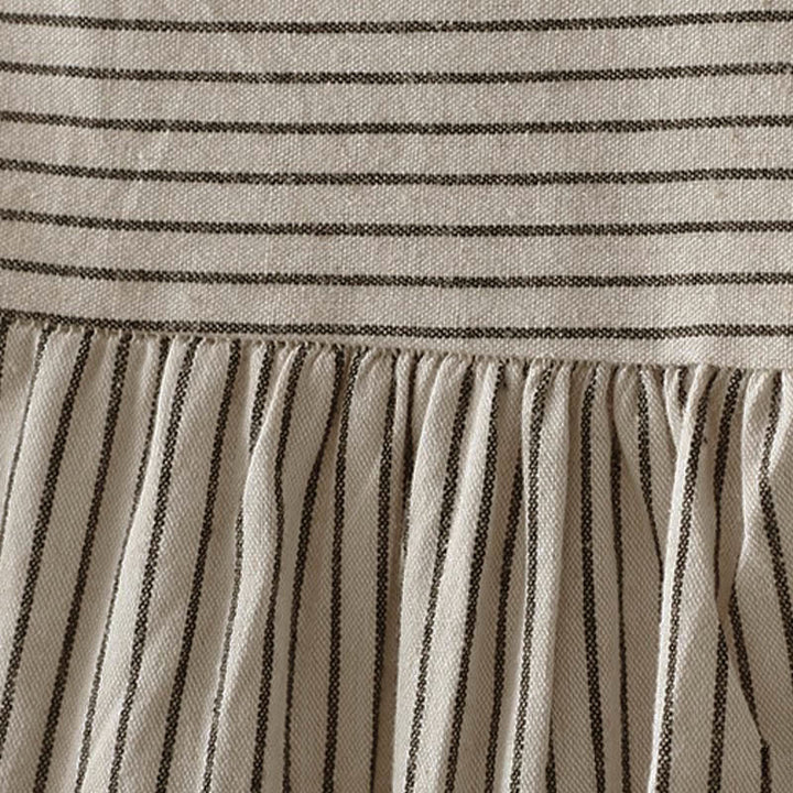 Buddha Stones Fall Stripe Stand Collar Buttons Women's Long Sleeve Shirt With Pocket - image 10