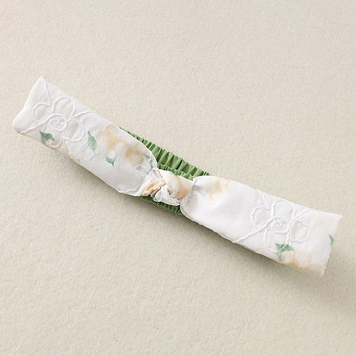 Buddha Stones Spring Fall Light Yellow Flowers V-Neck Design Baby Girl Cotton Long Sleeve One-pieces Rompers - image 11