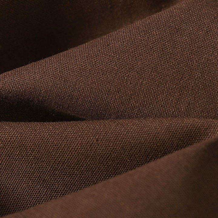 Buddha Stones Women's Embroidery Elastic Waistband Zipper Design Cotton Wide Leg Pants With Pockets - image 25