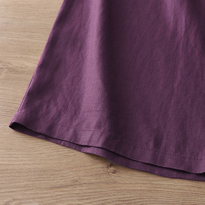 Buddha Stones Women's Fall Commute Solid Color Zipper Design Cotton Wide Leg Pants With Pockets - image 34