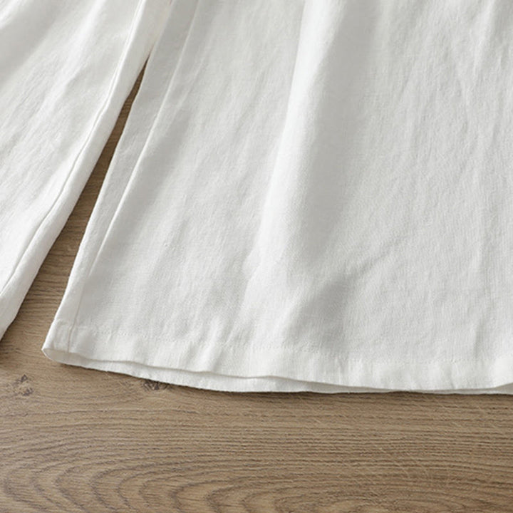 Buddha Stones Women's Fall Commute Solid Color Zipper Design Cotton Wide Leg Pants With Pockets - image 15