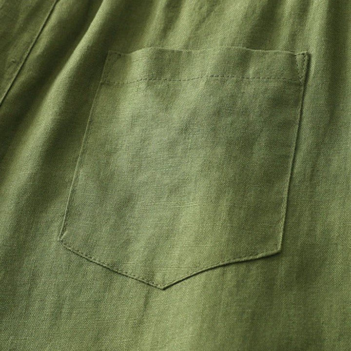 Buddha Stones Women's Fall Commute Solid Color Zipper Design Cotton Wide Leg Pants With Pockets - image 24