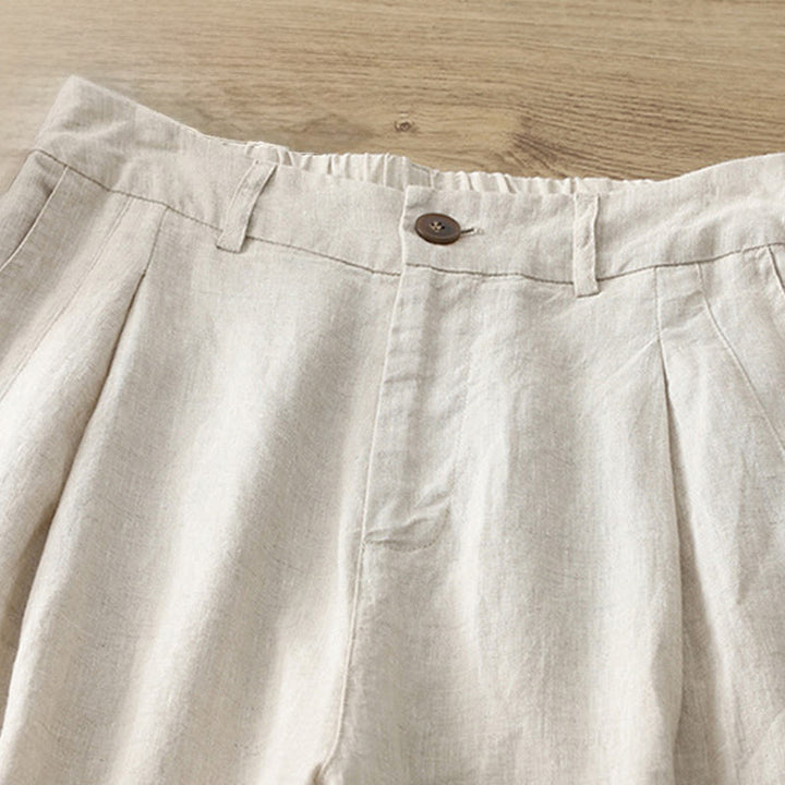 Buddha Stones Women's Fall Commute Solid Color Zipper Design Cotton Wide Leg Pants With Pockets - image 36