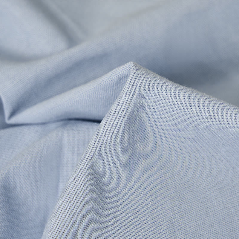 Buddha Stones Fall Solid Color Buttons Design Three Quarter Sleeve Cotton Women's Shirts With Pockets - image 5