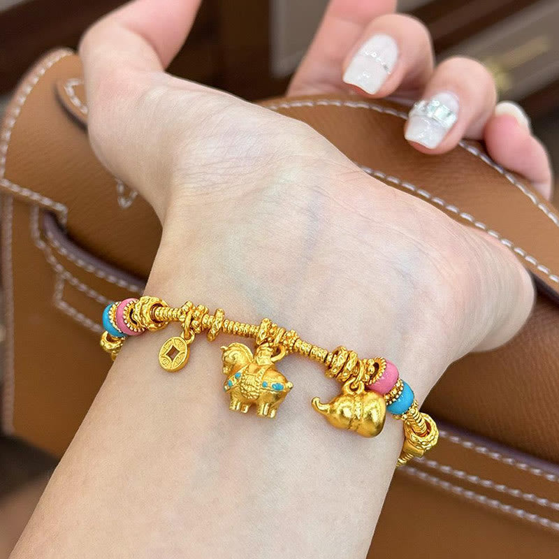 Buddha Stones Year Of The Horse Copper Balance Bracelet - image 3