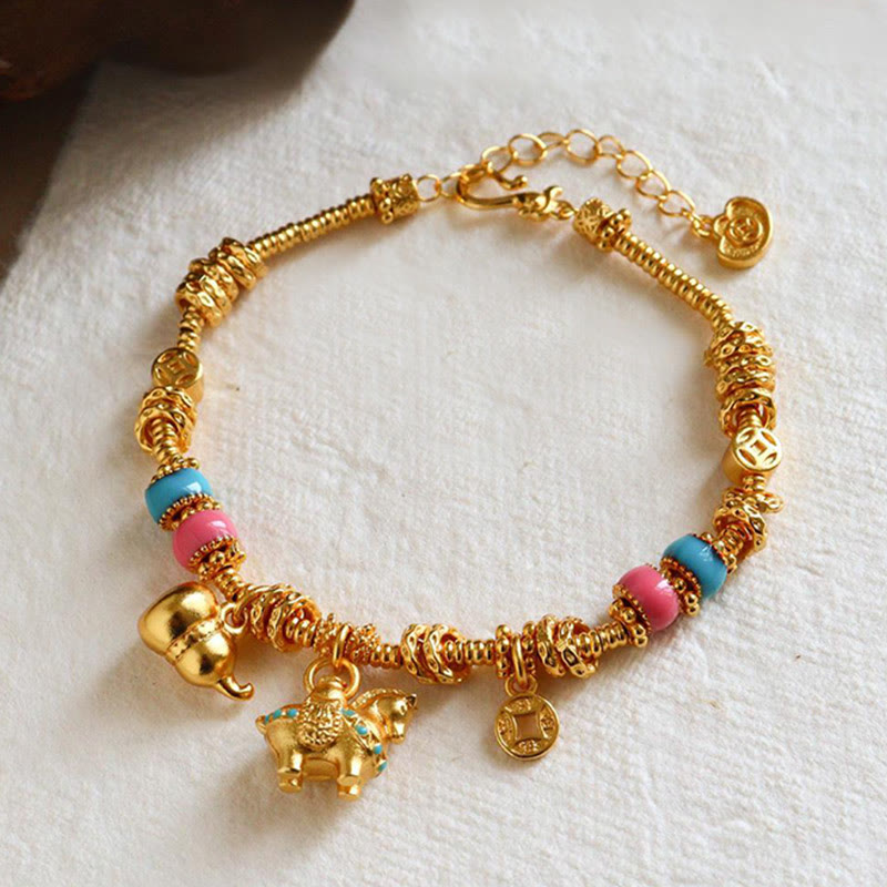 Buddha Stones Year Of The Horse Copper Balance Bracelet - Copper Horse (Wrist Circumference: 14-18cm) - image 0