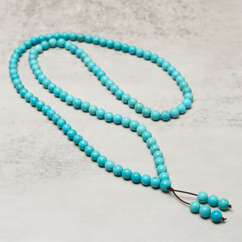 Buddha Stones 108 Beads Turquoise Wisdom Balance Mala - image 3