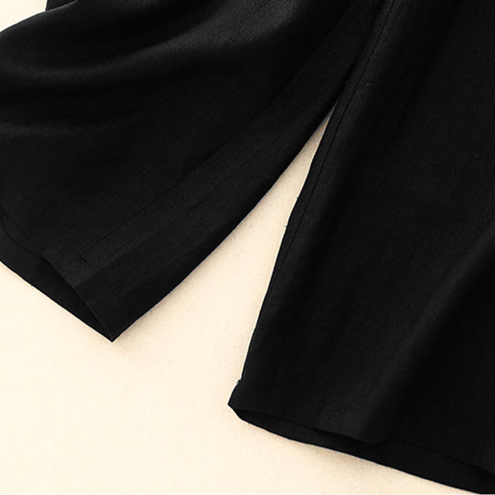 Buddha Stones Women's Spring Plain Simple 7-8 Length Cotton Pants With Pockets - image 10