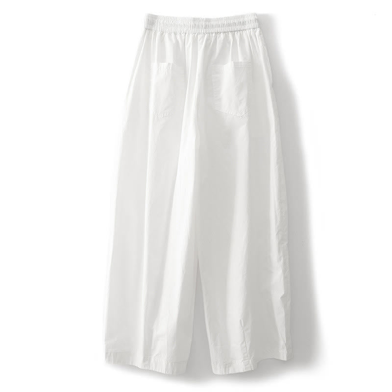 Buddha Stones Plain High Waist Pleats Design Women's Harem Pants With Pockets - image 8