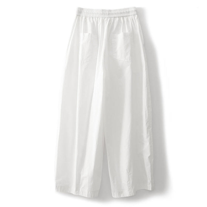 Buddha Stones Plain High Waist Pleats Design Women's Harem Pants With Pockets - image 8