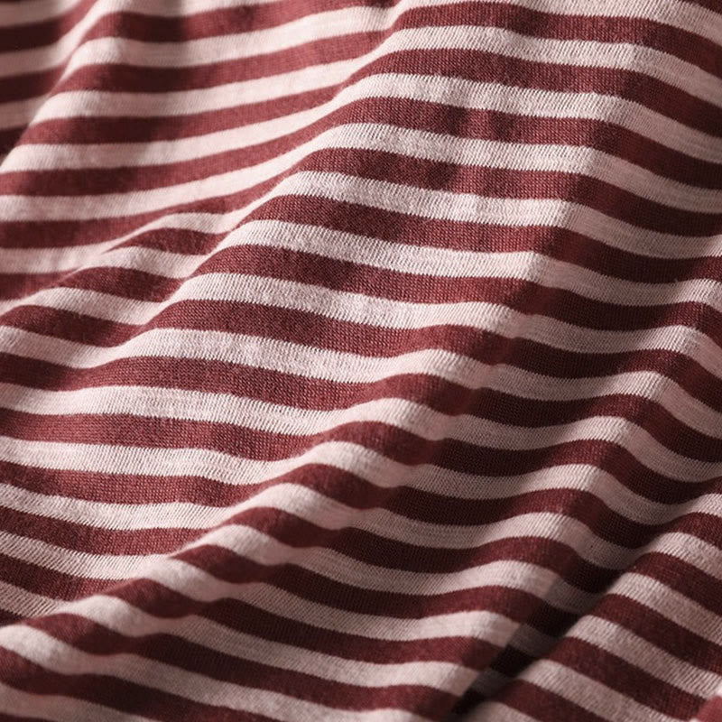 Buddha Stones Spring Striped Pattern Long Sleeve Women's Cotton Hoodie - image 11