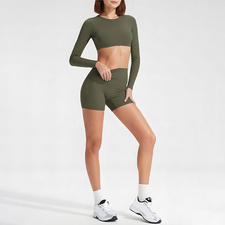 Buddha Stones Long Sleeve Backless Bra Sports Fitness Yoga Women's Tank Top - image 25