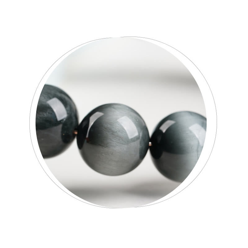 Buddha Stones Eagle's Eye Stone Positive Calm Beaded Bracelet - image 5