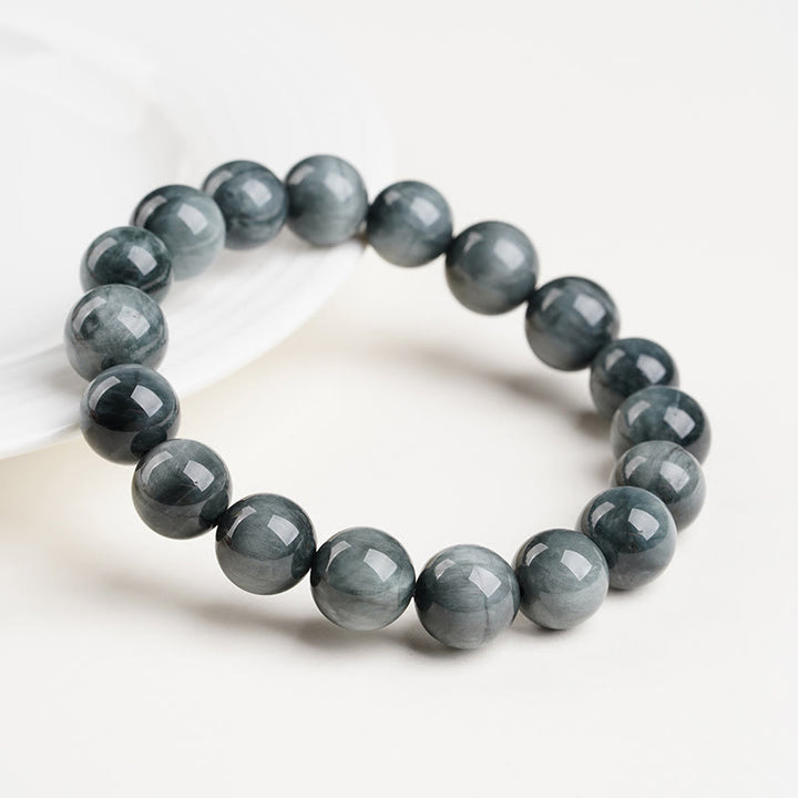 Buddha Stones Eagle's Eye Stone Positive Calm Beaded Bracelet - image 11