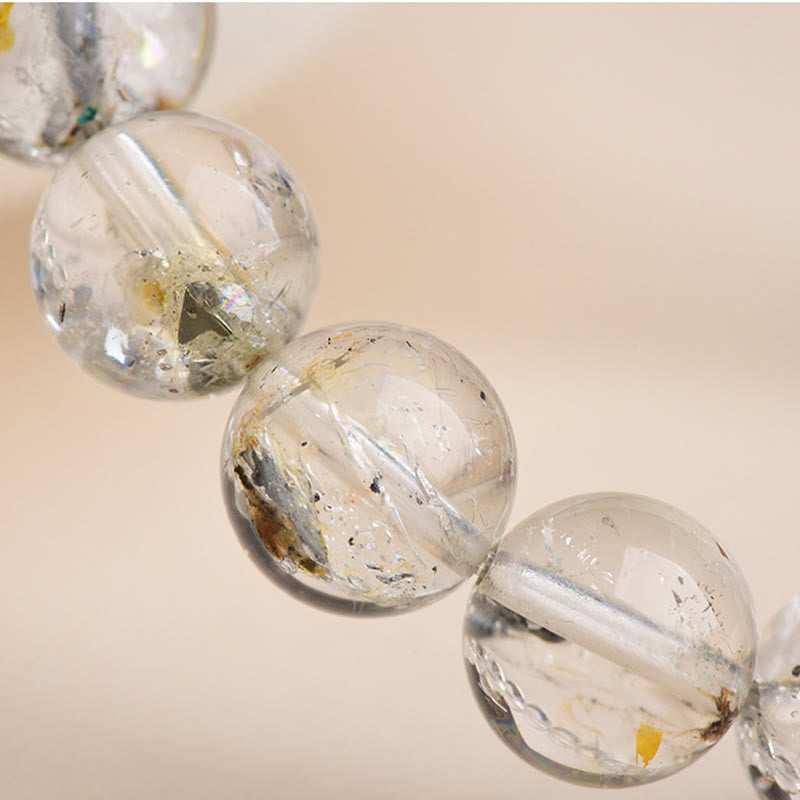 Buddha Stones Herkimer Diamond Protection Meditation Bracelet - image 12