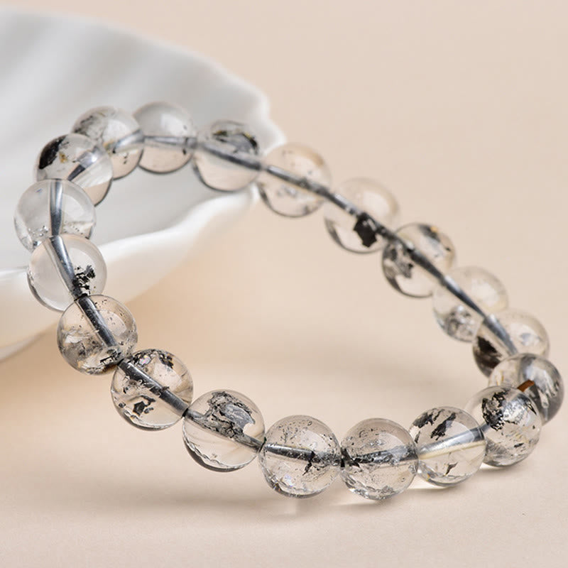 Buddha Stones Herkimer Diamond Protection Meditation Bracelet - image 8