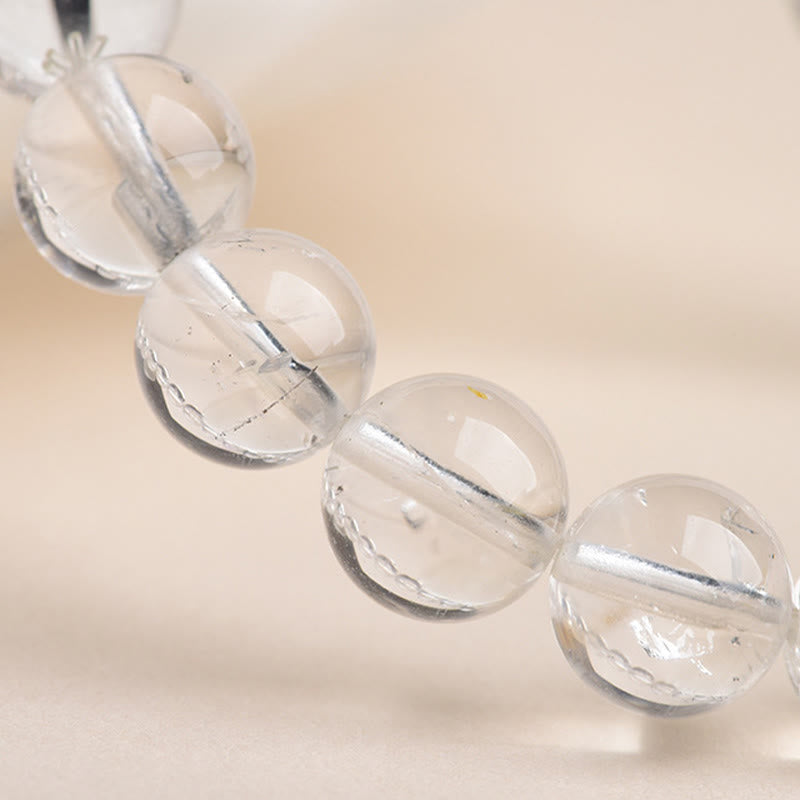 Buddha Stones Herkimer Diamond Protection Meditation Bracelet - image 15