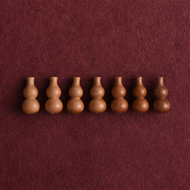 Buddha Stones Gourd Peach Wood Rope Adjustable Wealth Luck Bracelet - image 12