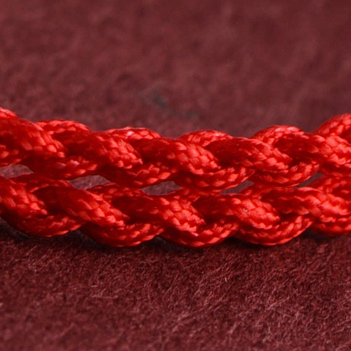 Buddha Stones Gourd Peach Wood Rope Adjustable Wealth Luck Bracelet - image 8