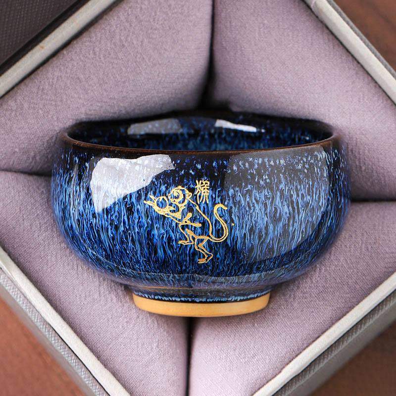 Buddha Stones Chinese Zodiac Year Of The Horse Ceramic Teacup Kung Fu Tea Cup 135ml - Monkey 7.5cm*4.8cm*135ml - image 8