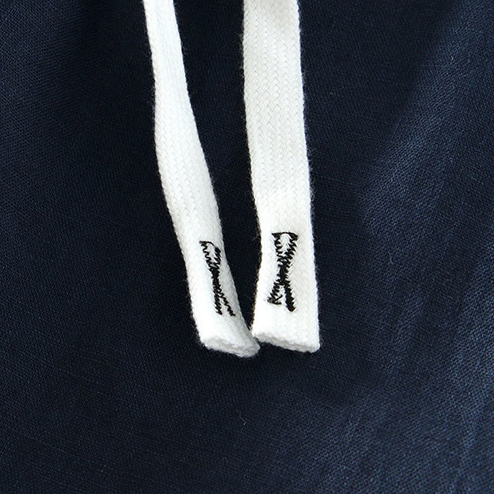 Buddha Stones Fall Solid Drawstring Elastic Waist Men's Linen Ankle-Length Pants With Pockets - image 20