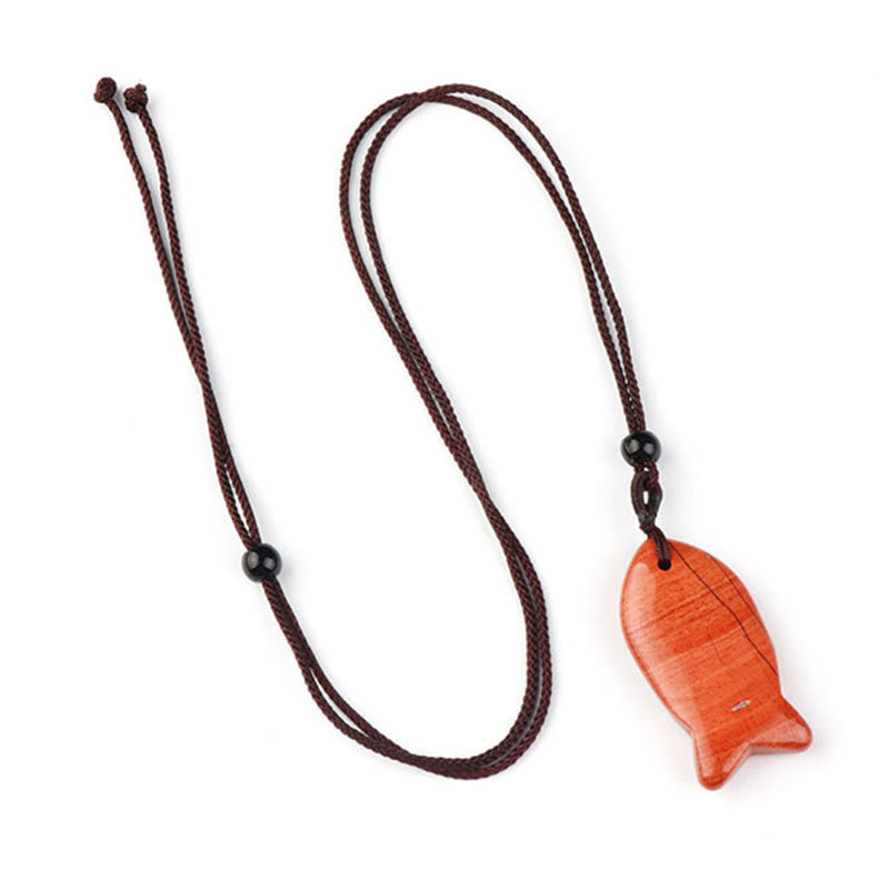 Buddha Stones Koi Fish Pink Crystal Indian Agate Amethyst Topaz Red Jasper Success Warmth Necklace Pendant - Red Jasper - image 10